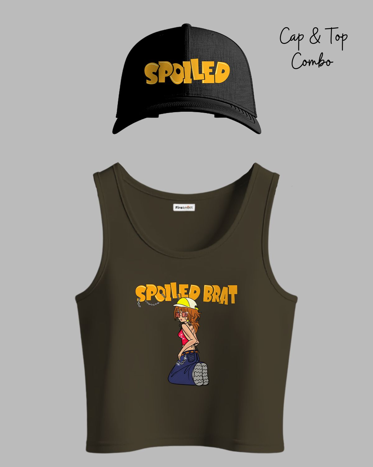 "Spoiled Brat" Cap and Top combo.
