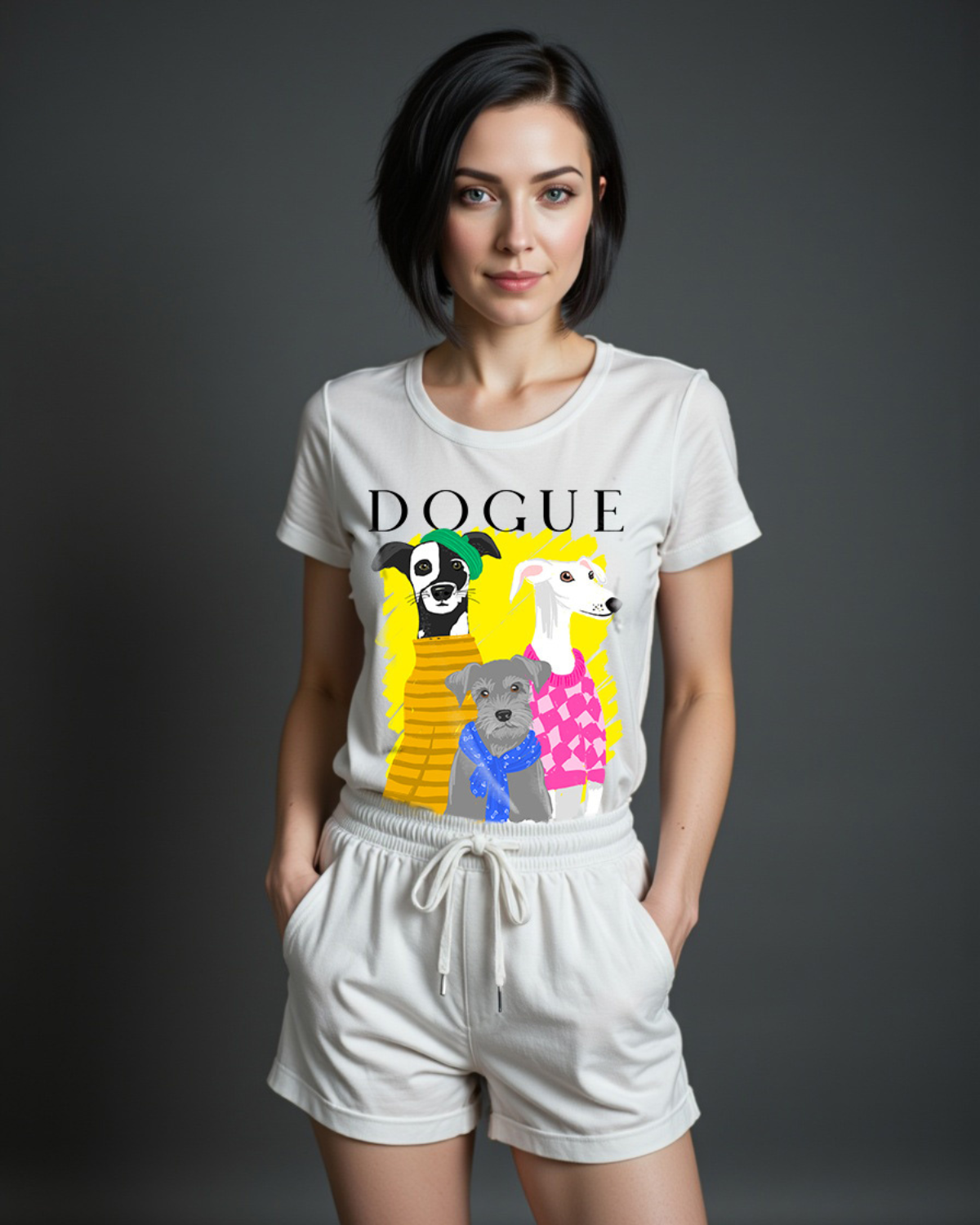 "Dogue" T-Shirt and shorts combo.