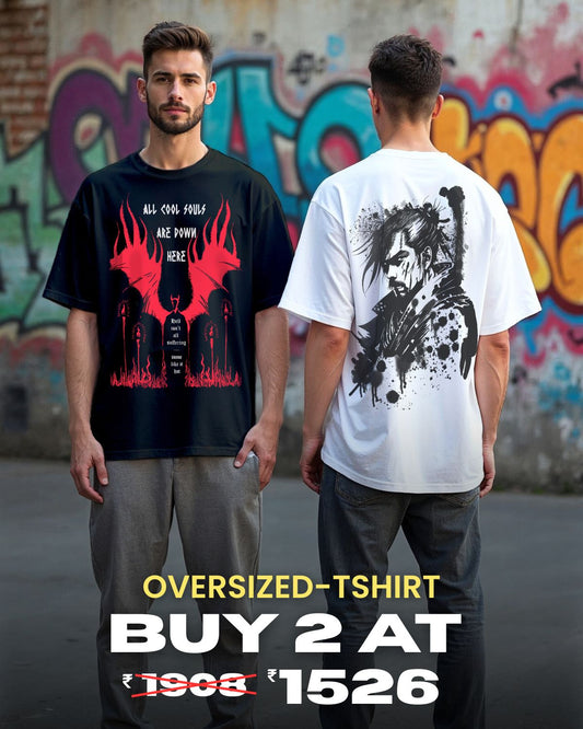 Shadow Samurai & Inferno Souls Oversized Tee Combo