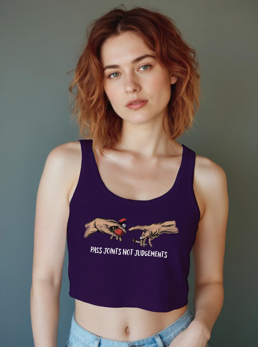 Purple and Black - Crop Tank Combo