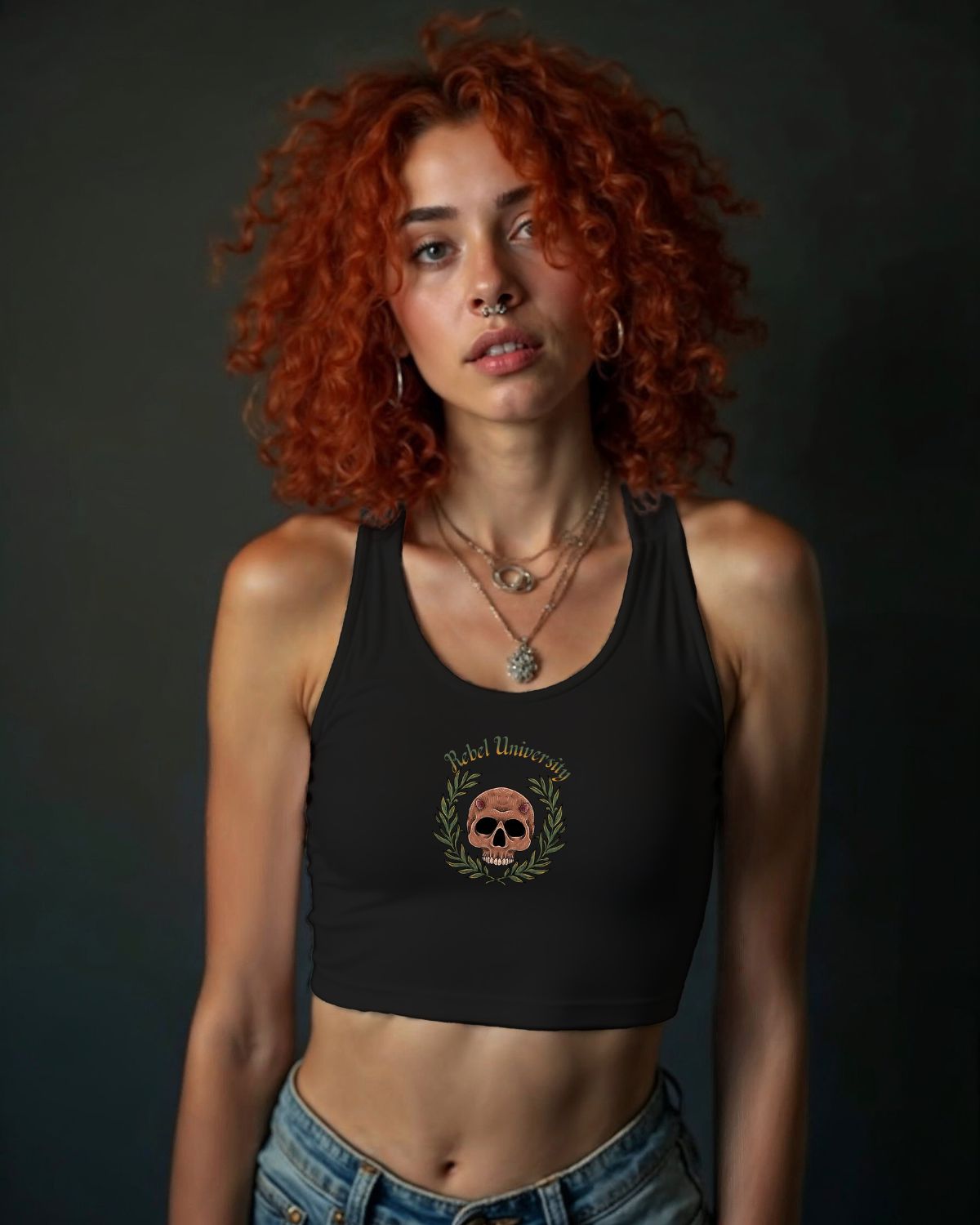 Purple and Black - Crop Tank Combo