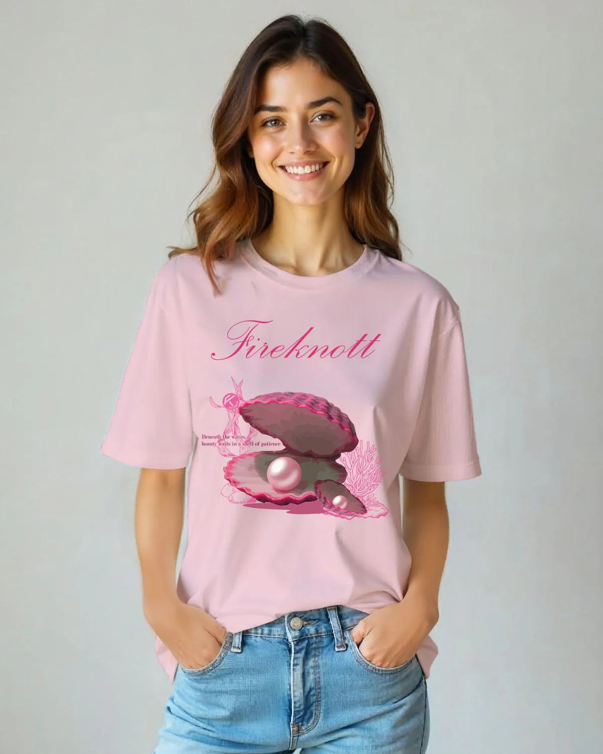 Pearls & Petals – Oversized Tee Duo