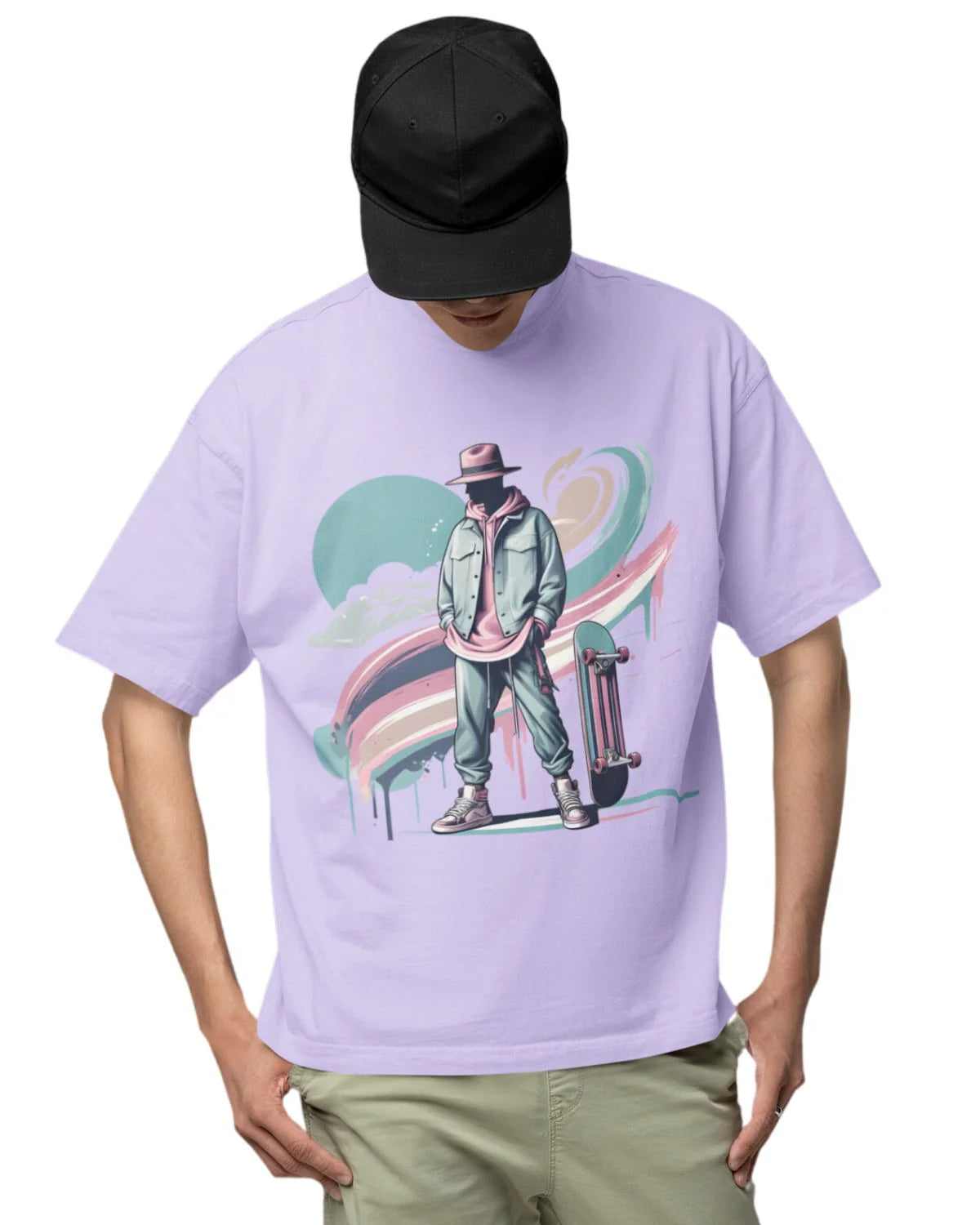 Talk Less, Skate More Oversized Tshirt Combo