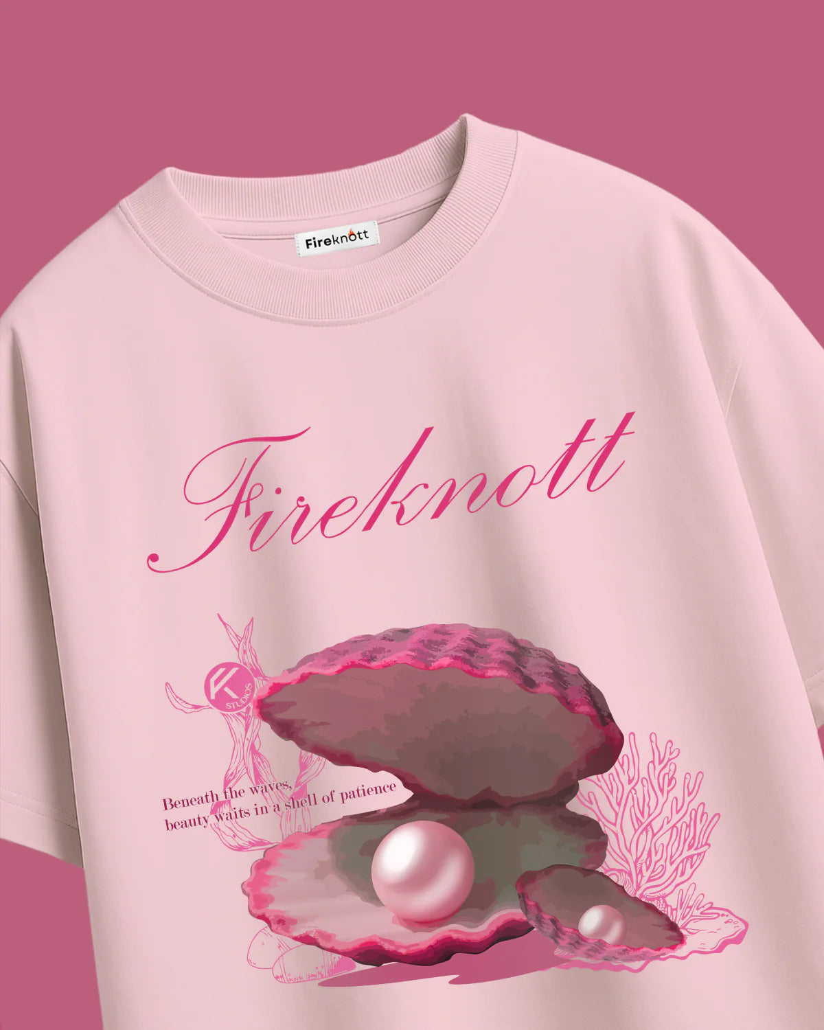 Pearls & Petals – Oversized Tee Duo