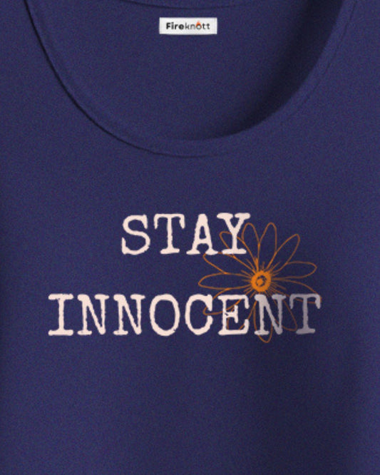 "Stay Innocent" Crop Tank Top