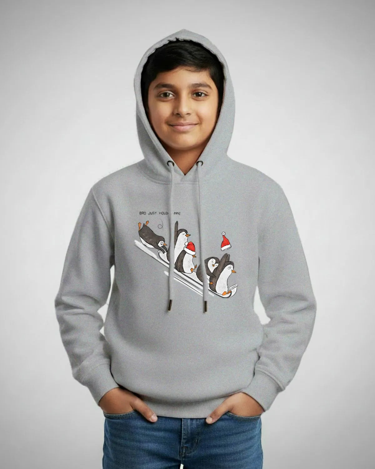 Bro Just Hold Onnn - Kids Hoodie