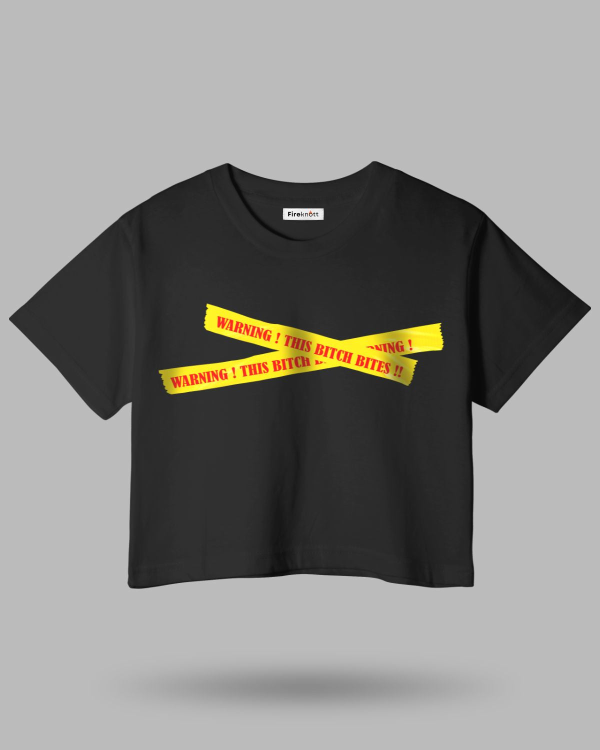 Fireknott Warning Tape Crop Top