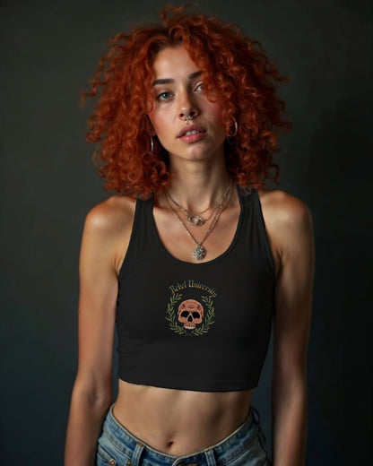 Purple and Black - Crop Tank Combo
