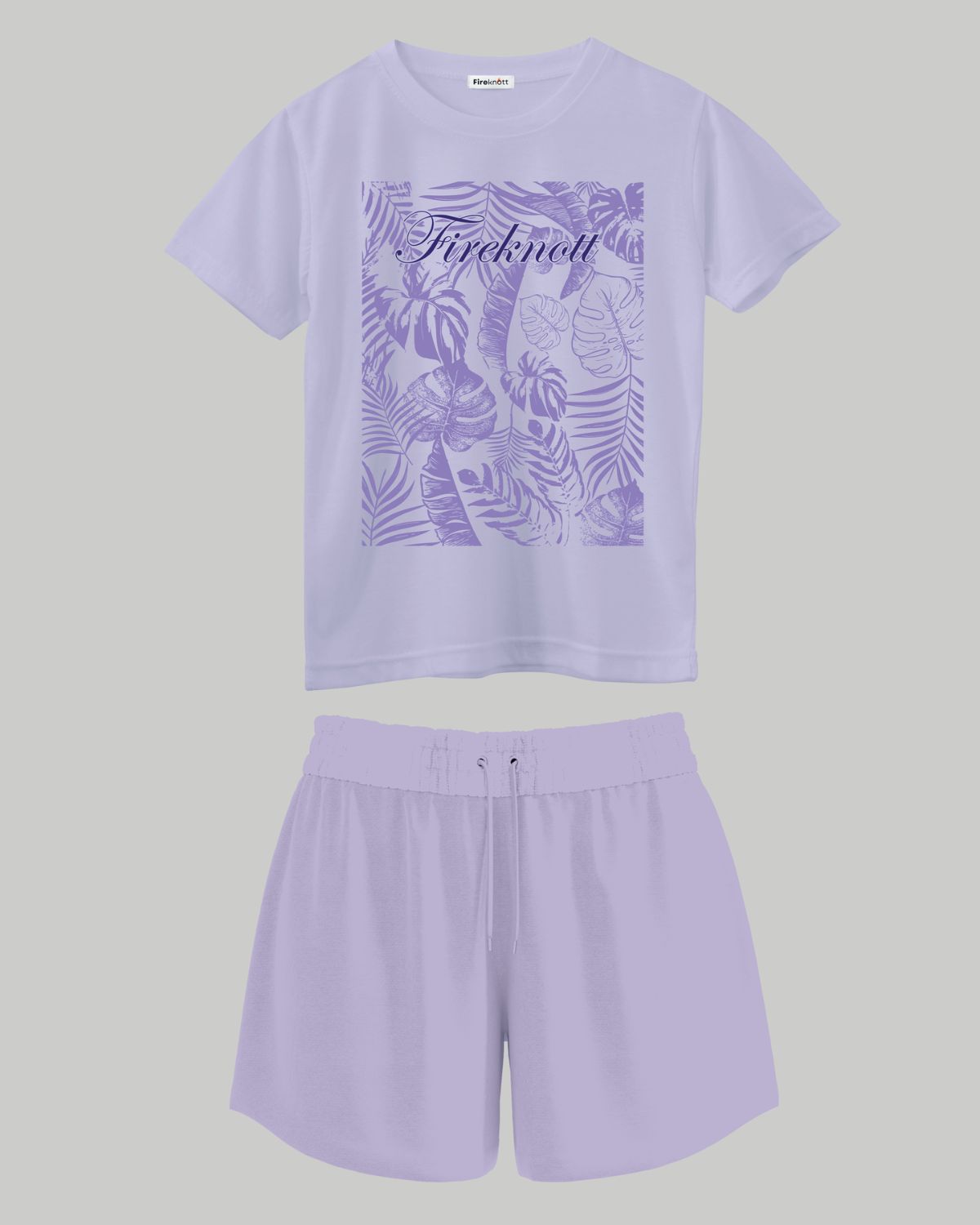 "Tropical Leaf" T-Shirt and shorts combo.
