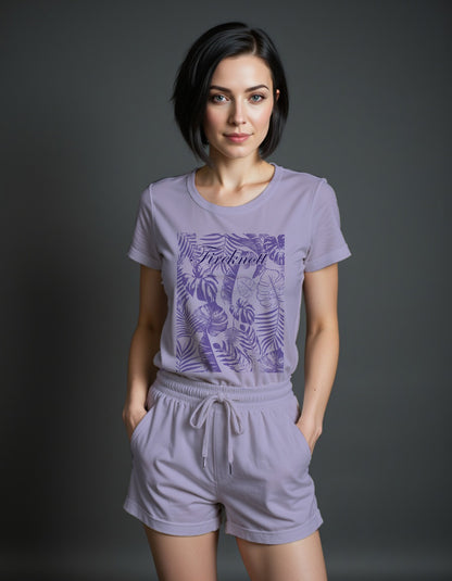 "Tropical Leaf" T-Shirt and shorts combo.