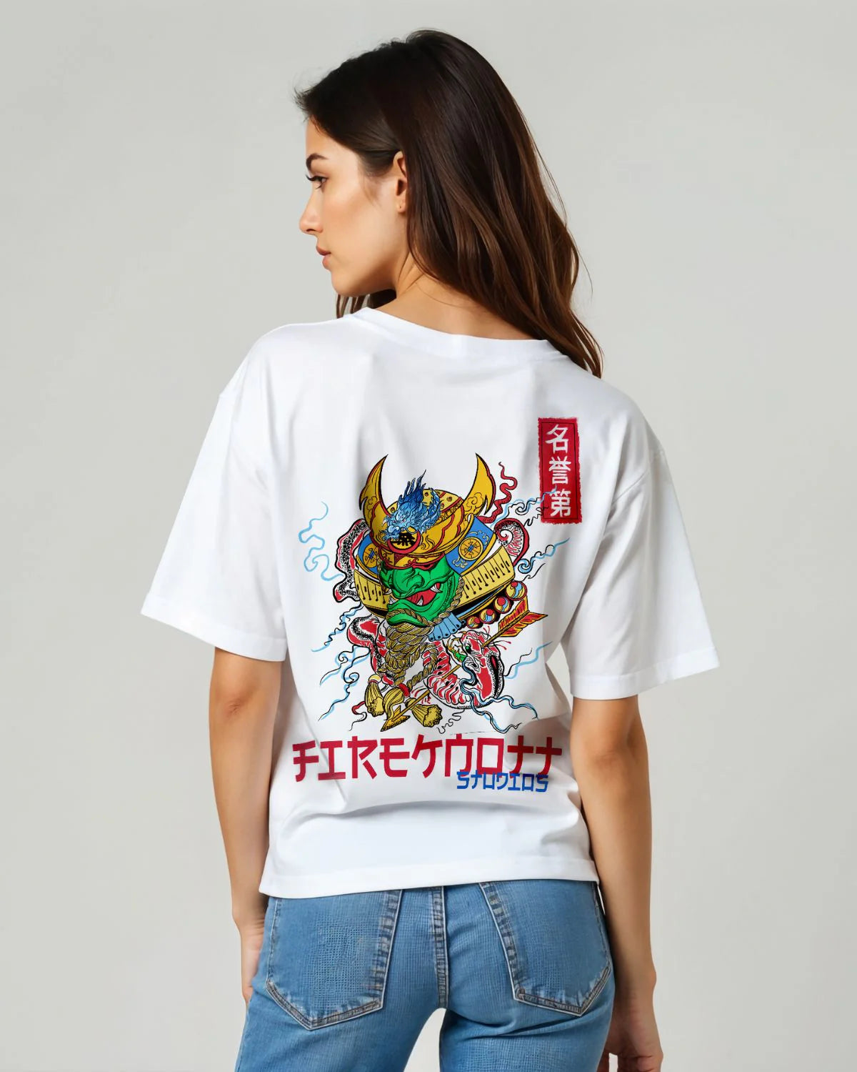 Ronin & Oni – Fireknott Warrior oversized Tshirt Combo