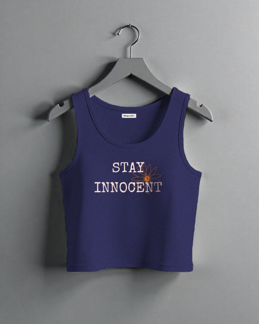 "Stay Innocent" Crop Tank Top